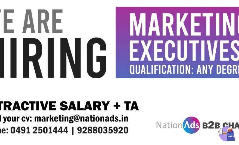 WANTED MARKETING EXECUTIVE