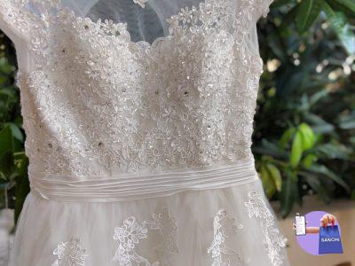 Wedding gown with accessories for sale