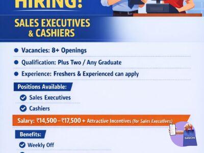 Sales  executives & Cashiers