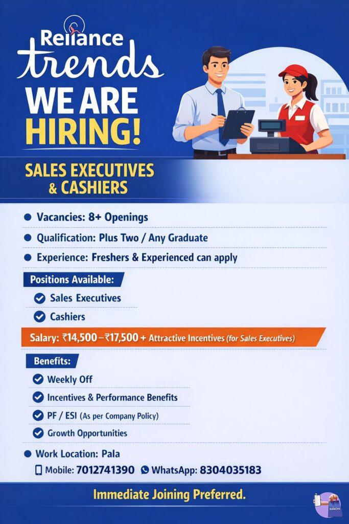 Sales  executives & Cashiers